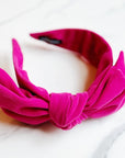 Structured Velvet Bow Headband