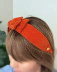 Structured Velvet Bow Headband