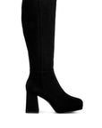 Ryo Calf-Length Micro Suede Boots