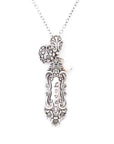 LOVE Engraved Squash Blossom Pendant Necklace