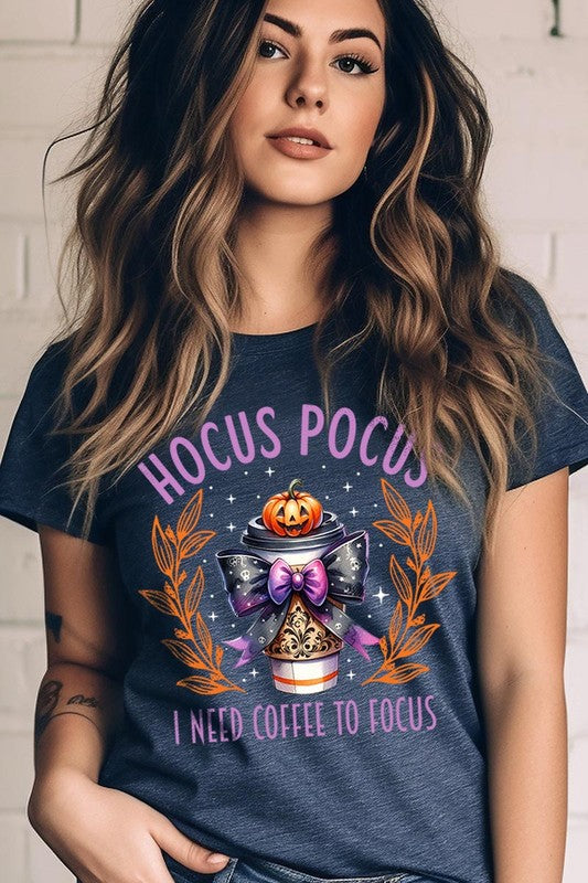 Hocus Pocus I Need Coffee To Focus Graphic Tee