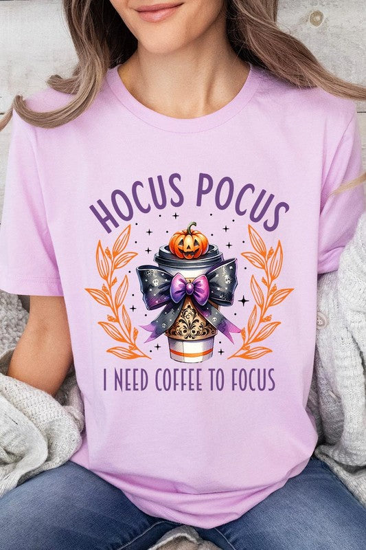 Hocus Pocus I Need Coffee To Focus Graphic Tee