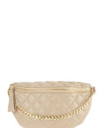 Chain Attached Quilted Fanny Bag