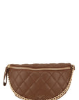 Chain Attached Quilted Fanny Bag