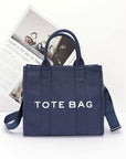 Cotton Canvas Convertible Small Tote Bag