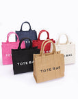 Cotton Canvas Convertible Small Tote Bag