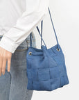 Weaved Denim Crossbody Bag