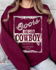 Coors Rodeo Cowboy Graphic Fleece Sweatshirts