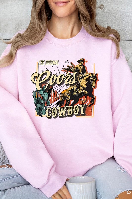 Coors Cowboy Graphic Fleece Sweatshirts