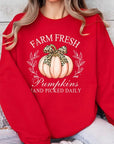 Farm Fresh Pumpkins Graphic Fleece Sweatshirts