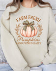 Farm Fresh Pumpkins Graphic Fleece Sweatshirts