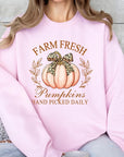 Farm Fresh Pumpkins Graphic Fleece Sweatshirts