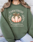 Farm Fresh Pumpkins Graphic Fleece Sweatshirts