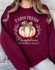 Farm Fresh Pumpkins Graphic Fleece Sweatshirts