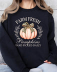 Farm Fresh Pumpkins Graphic Fleece Sweatshirts