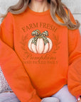 Farm Fresh Pumpkins Graphic Fleece Sweatshirts