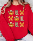 Western Fall Graphic Fleece Sweatshirts