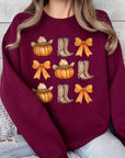 Western Fall Graphic Fleece Sweatshirts