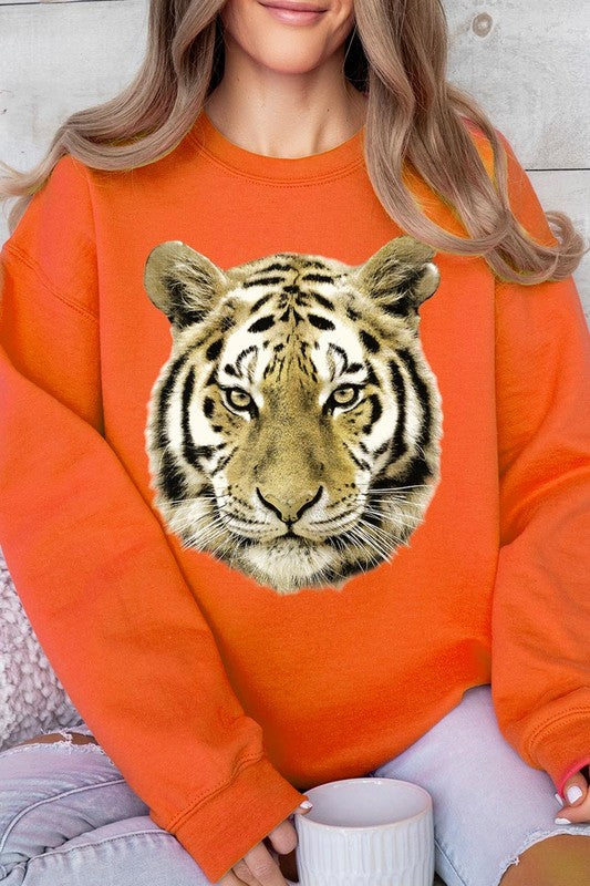 Tiger Graphic Fleece Sweatshirts