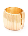 Oversize Textured Hinged Statement Bangle