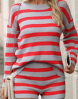 Striped Long Sleeve 2 Piece Set