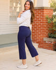 Julia Rose The Lydia Navy High Waisted Gaucho Pants