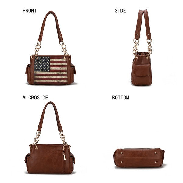 MKF Alaina Women&#39;s Flag Shoulder Bag by Mia K