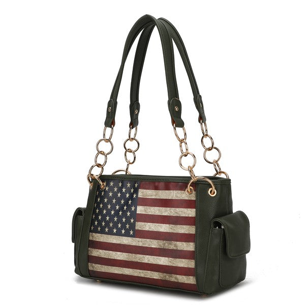 MKF Alaina Women&#39;s Flag Shoulder Bag by Mia K