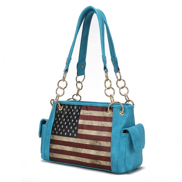 MKF Alaina Women&#39;s Flag Shoulder Bag by Mia K