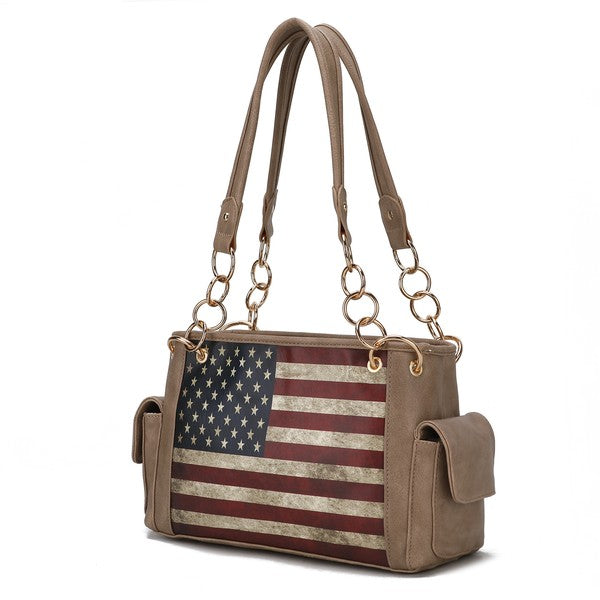 MKF Alaina Women&#39;s Flag Shoulder Bag by Mia K