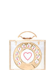 Telephone Dial Hard Case Clutch Bag