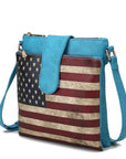 MKF Josephine Women's FLAG Crossbody Bag by Mia K