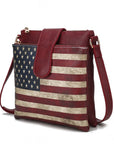 MKF Josephine Women's FLAG Crossbody Bag by Mia K