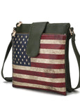 MKF Josephine Women's FLAG Crossbody Bag by Mia K