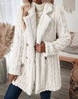 Sherpa Long Button Front Coat