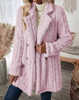 Sherpa Long Button Front Coat