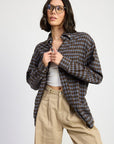 Emory Park Oversized Plaid Shirt