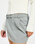 Emory Park Mini Skirt with Diagonal Button Detail