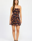 Emory Park Floral Ruched Mini Dress