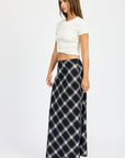 Emory Park Bias Maxi Skirt in Dark Navy