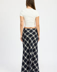 Emory Park Bias Maxi Skirt in Dark Navy