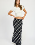 Emory Park Bias Maxi Skirt in Dark Navy