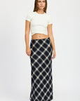 Emory Park Bias Maxi Skirt in Dark Navy