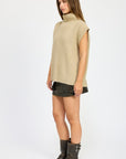 Emory Park Split Back Turtleneck Sweater Top