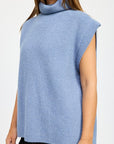 Emory Park Split Back Turtleneck Sweater Top