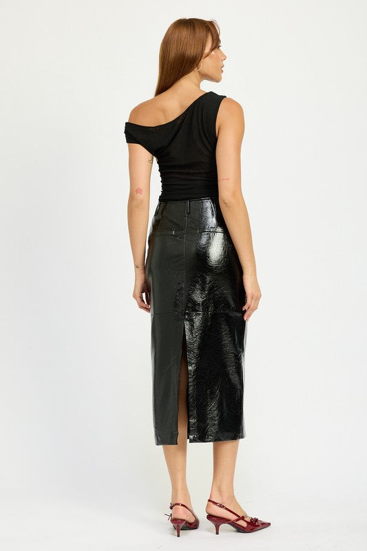 Emory Park | Fitted Pencil Skirt with Slit