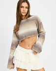 Emory Park Ombre Cropped Shrug Top