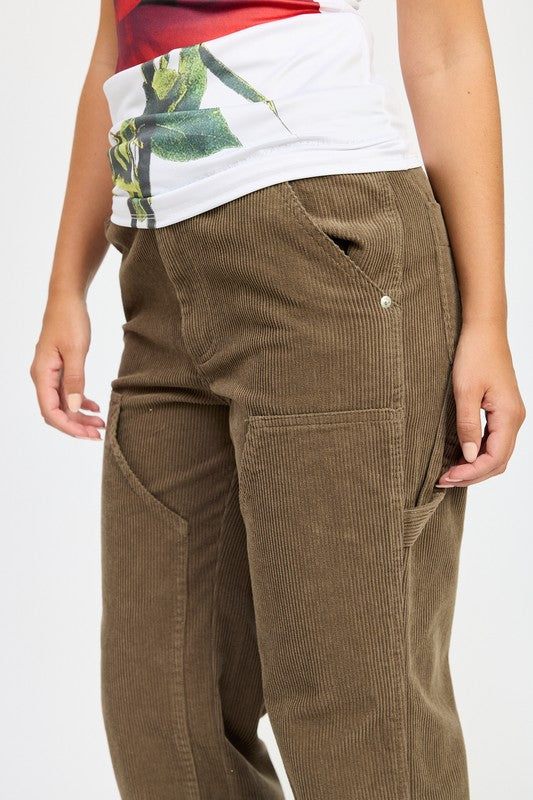 Emory Park Corduroy Full Pants with Pockets