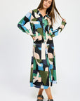 Emory Park Long Sleeve Ruched Shirt Dress