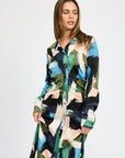 Emory Park Long Sleeve Ruched Shirt Dress